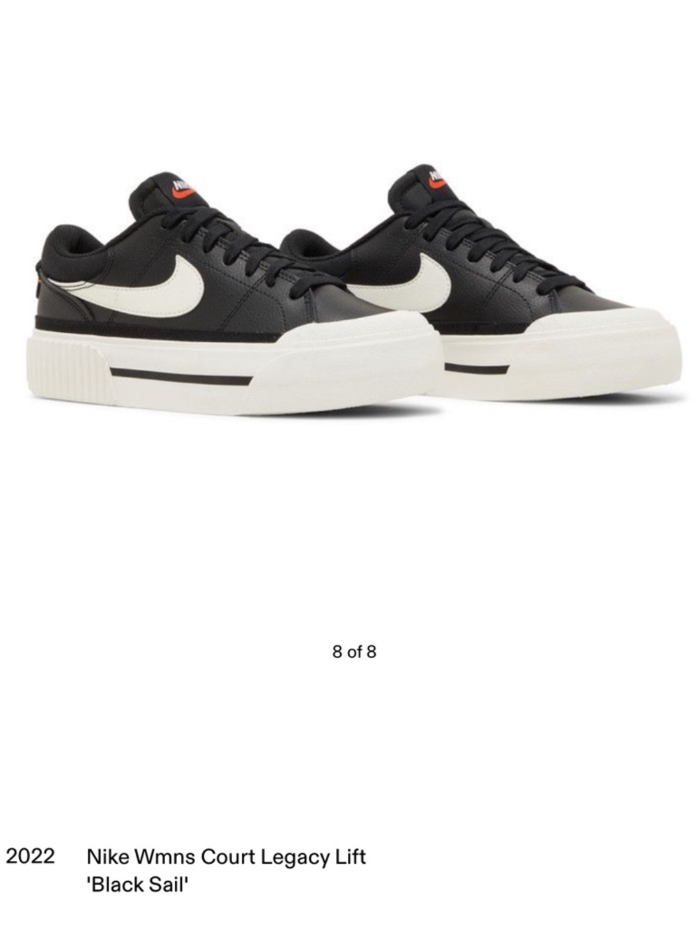 Nike Women’s Court Legacy Lift Sneakers - Black/Sail